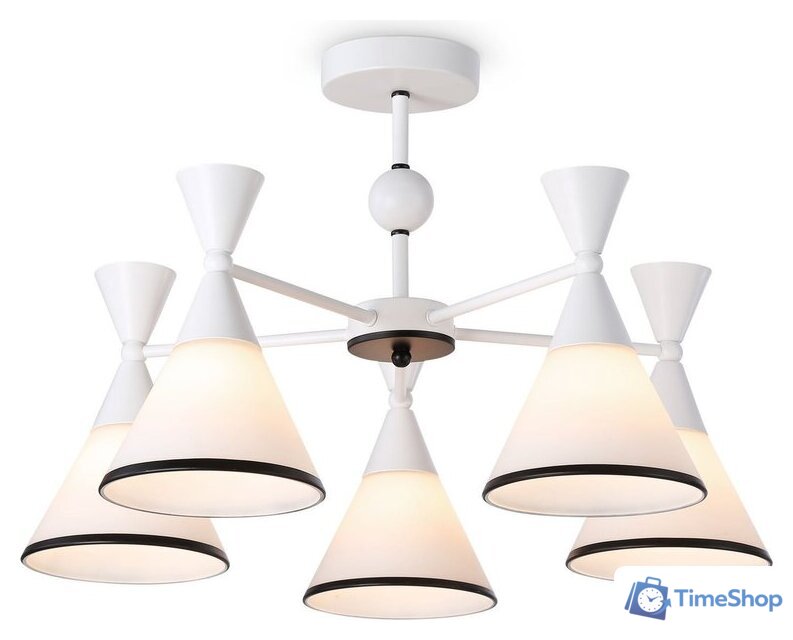 Люстра средней высоты Ambrella light Traditional TR3165/5 WH/BK - Изображение №1 — Интернет-магазин Time-Shop