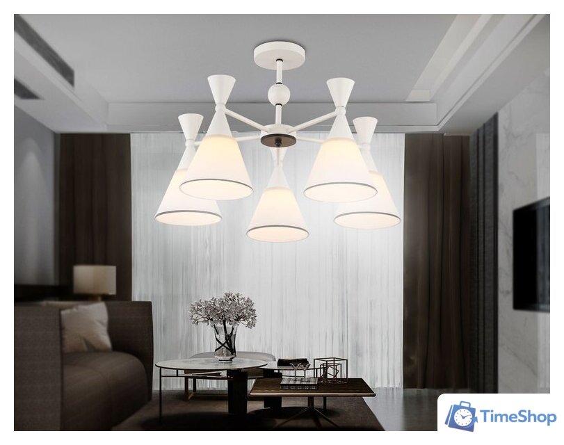 Люстра средней высоты Ambrella light Traditional TR3165/5 WH/BK - Изображение №7 — Интернет-магазин Time-Shop