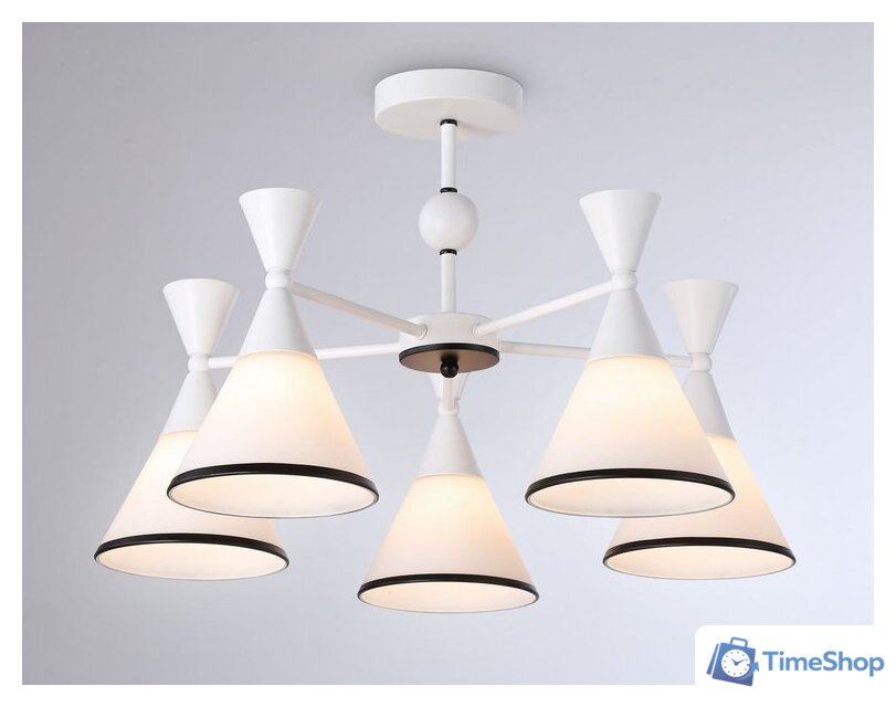 Люстра средней высоты Ambrella light Traditional TR3165/5 WH/BK - Изображение №3 — Интернет-магазин Time-Shop