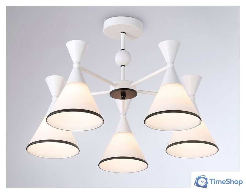 Люстра средней высоты Ambrella light Traditional TR3165/5 WH/BK - Изображение №4 — Интернет-магазин Time-Shop
