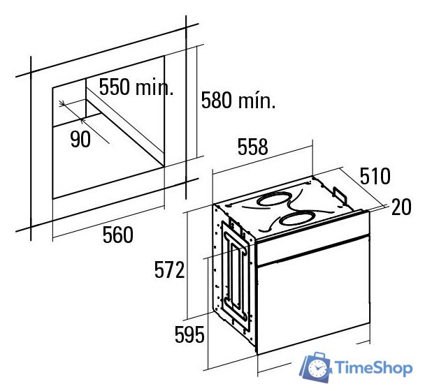 Электрический духовой шкаф CATA LCMD 8008 BK - Изображение №2 — Интернет-магазин Time-Shop
