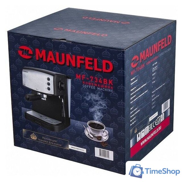 Рожковая кофеварка MAUNFELD MF-734BK - Изображение №10 — Интернет-магазин Time-Shop