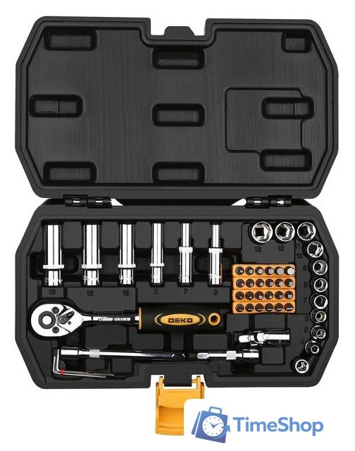 Набор трещотка с головками и битами Deko DKMT49 (49 предметов) - Изображение №4 — Интернет-магазин Time-Shop