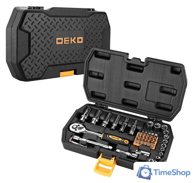 Набор трещотка с головками и битами Deko DKMT49 (49 предметов) - Изображение №1 — Интернет-магазин Time-Shop