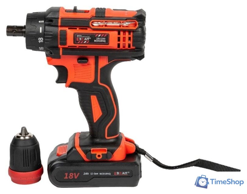 Дрель-шуруповерт Brait BCD18NQ (с 2-мя АКБ, кейс) - Изображение №2 — Интернет-магазин Time-Shop