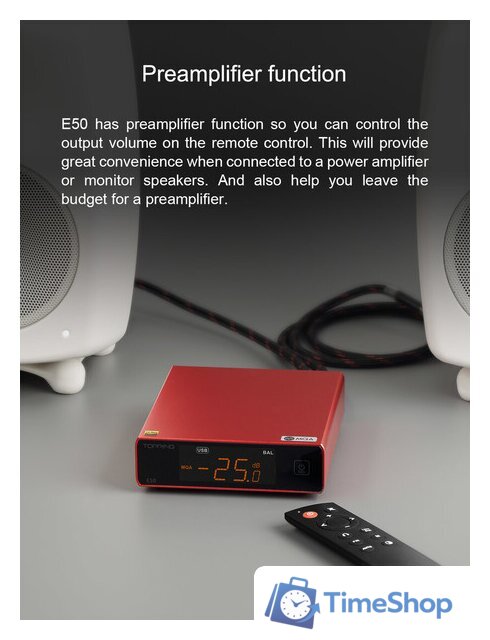 Цифро-аналоговый преобразователь Topping E50 (серебристый) - Изображение №6 — Интернет-магазин Time-Shop