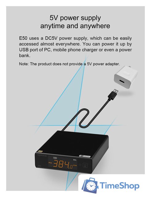 Цифро-аналоговый преобразователь Topping E50 (серебристый) - Изображение №9 — Интернет-магазин Time-Shop