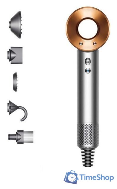 Фен Dyson HD07 Supersonic (евровилка, никель/медный) - Изображение №1 — Интернет-магазин Time-Shop