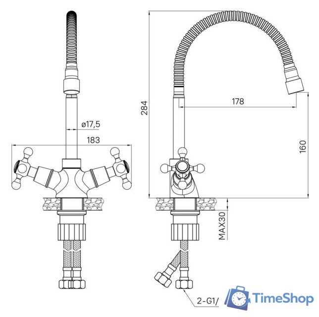 Смеситель Milardo Duplex DUPSB0FM05 - Изображение №8 — Интернет-магазин Time-Shop