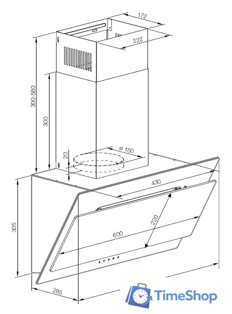 Кухонная вытяжка Graude DH 60.0 WE - Изображение №2 — Интернет-магазин Time-Shop