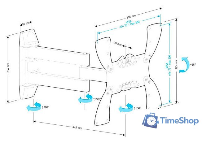 Кронштейн для телевизора Holder LCDS-5066 - Изображение №2 — Интернет-магазин Time-Shop