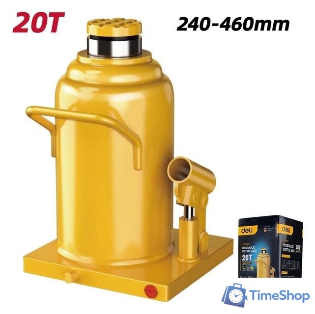 Бутылочный домкрат Deli DQ71020 20т - Изображение №1 — Интернет-магазин Time-Shop