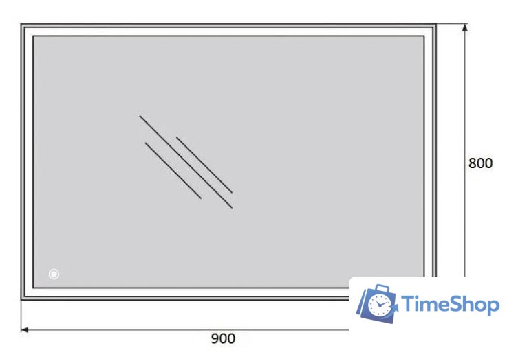  BelBagno Зеркало SPC-GRT-900-800-LED-TCH - Изображение №2 — Интернет-магазин Time-Shop