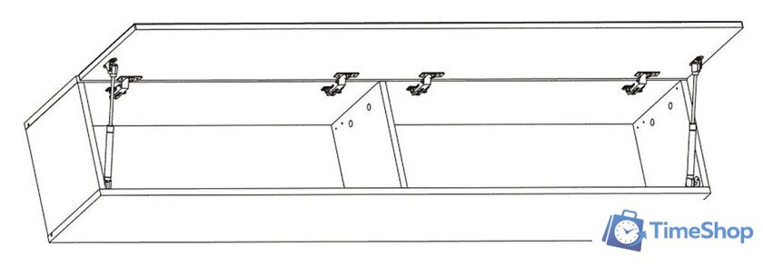 Полка НК-Мебель Point Тип-30 (черный/черный глянец) - Изображение №2 — Интернет-магазин Time-Shop