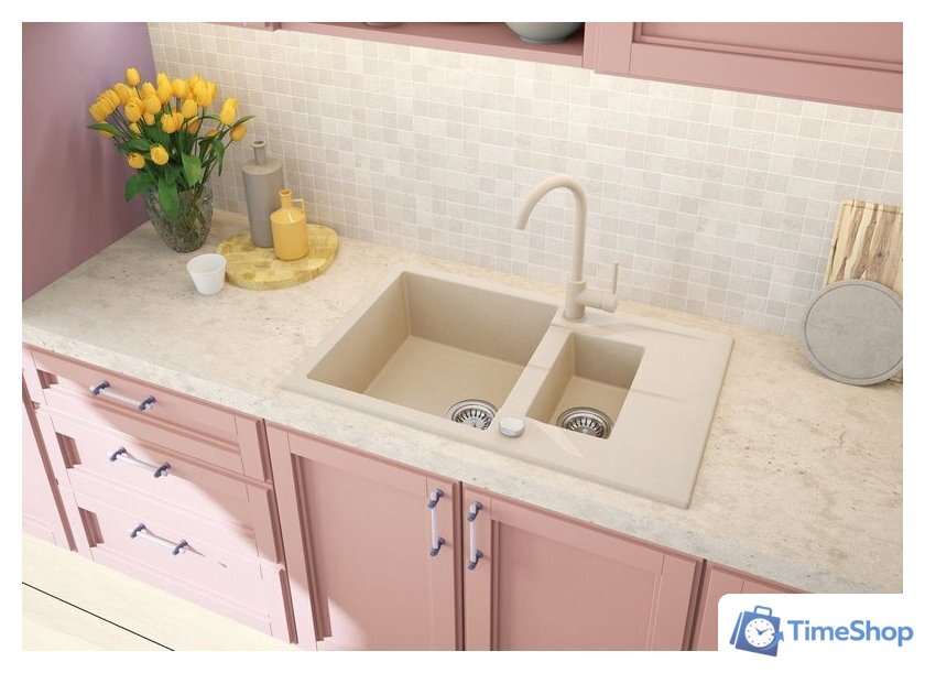 Кухонная мойка Deante Andante ZQN 5513 (бежевый) - Изображение №3 — Интернет-магазин Time-Shop
