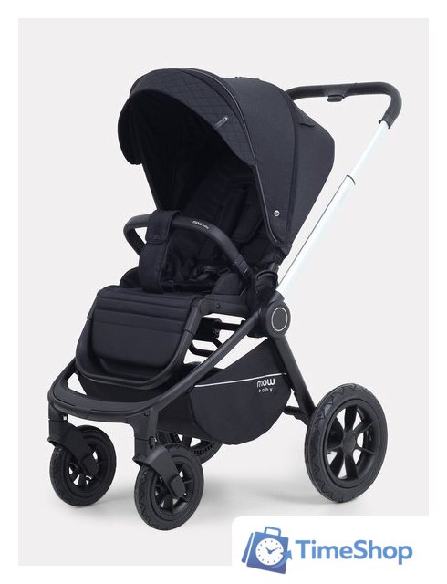 Универсальная коляска MOWbaby Zoom air MB087 (3 в 1, Silver Black) - Изображение №2 — Интернет-магазин Time-Shop