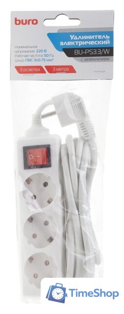 Удлинитель Buro BU-PS3.3/W - Изображение №4 — Интернет-магазин Time-Shop
