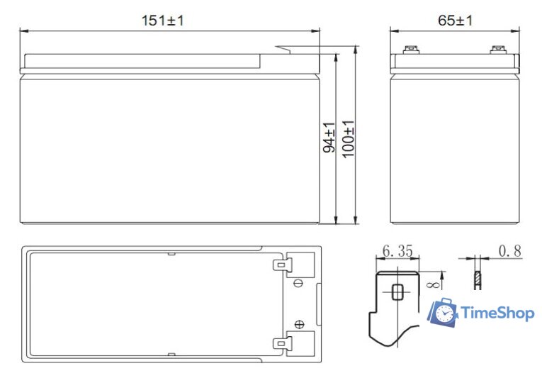 Аккумулятор для ИБП Delta HR 12-28W (12В/7 А·ч) - Изображение №2 — Интернет-магазин Time-Shop