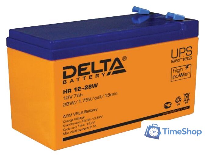 Аккумулятор для ИБП Delta HR 12-28W (12В/7 А·ч) - Изображение №1 — Интернет-магазин Time-Shop