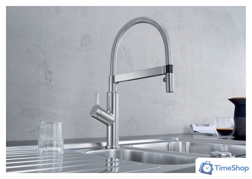 Смеситель Blanco Solenta-S Senso (рычаг слева, нержавеющая сталь) - Изображение №2 — Интернет-магазин Time-Shop