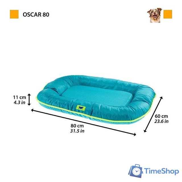 Лежак Ferplast Oscar 80 81095115 (голубой) - Изображение №2 — Интернет-магазин Time-Shop