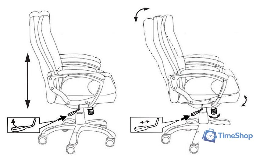 Офисное кресло Бюрократ CH-868N (коричневый Boroko-37) - Изображение №6 — Интернет-магазин Time-Shop