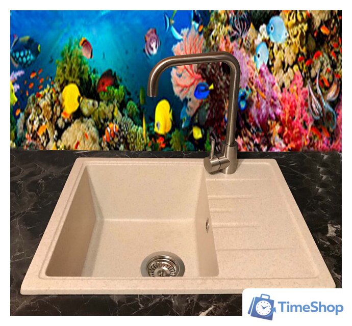 Кухонная мойка БелЭворс Mila L + смеситель W4998-4 (бежевый) - Изображение №5 — Интернет-магазин Time-Shop