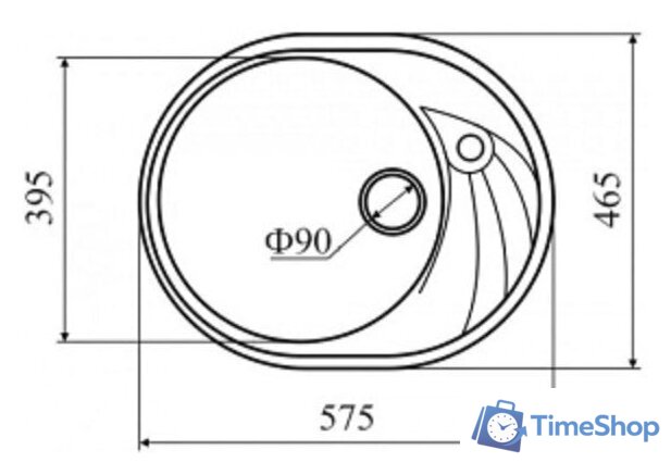 Кухонная мойка Zigmund & Shtain Kreis OV 575 (осенняя трава) - Изображение №2 — Интернет-магазин Time-Shop