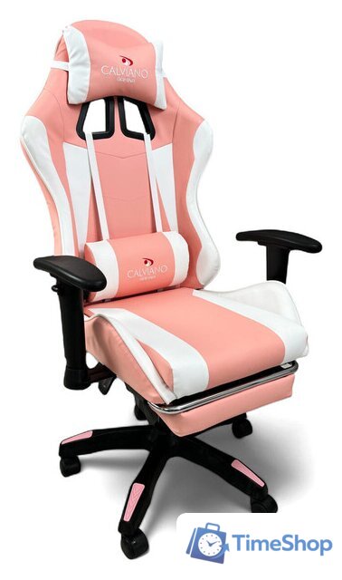 Игровое (геймерское) кресло Calviano 1585 (розовый) - Изображение №1 — Интернет-магазин Time-Shop