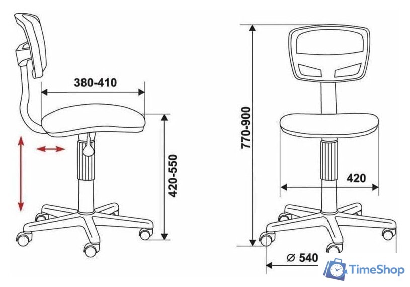 Офисное кресло Бюрократ CH-299NX (черный) - Изображение №6 — Интернет-магазин Time-Shop