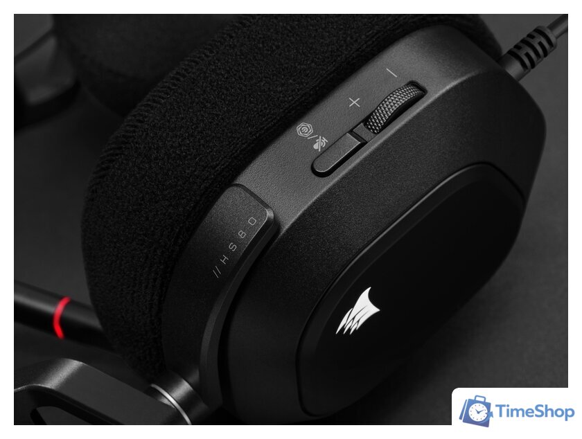 Наушники Corsair HS80 RGB USB (карбон) - Изображение №6 — Интернет-магазин Time-Shop