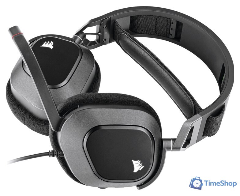 Наушники Corsair HS80 RGB USB (карбон) - Изображение №4 — Интернет-магазин Time-Shop