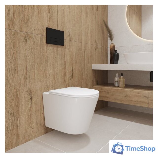 Унитаз подвесной Lauter Longer 2110822 с кнопкой 219703F (квадратная, сатин) - Изображение №15 — Интернет-магазин Time-Shop