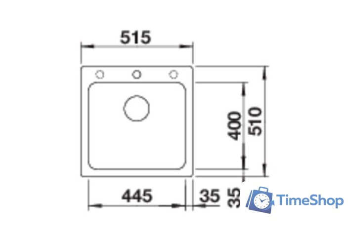 Кухонная мойка Blanco Naya 5 527127 (мягкий белый) - Изображение №3 — Интернет-магазин Time-Shop