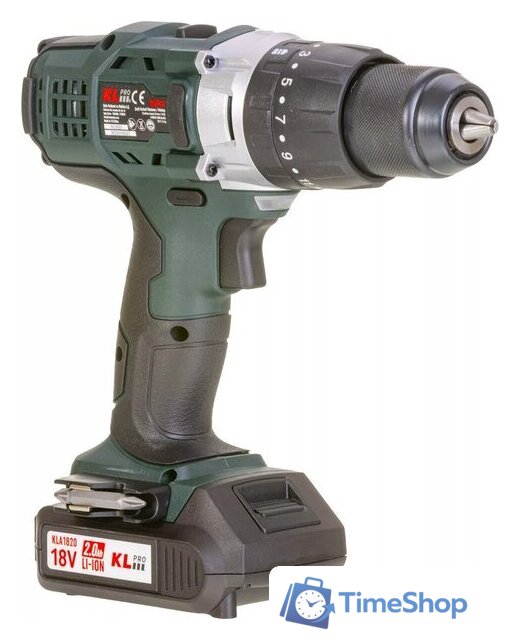Ударная дрель-шуруповерт KLPRO KLDM18-20 (с 2-мя АКБ, кейс) - Изображение №5 — Интернет-магазин Time-Shop