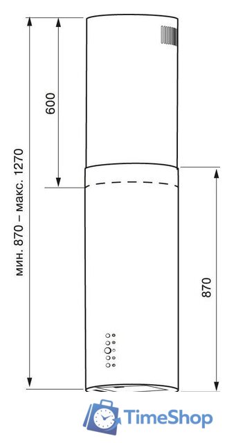 Кухонная вытяжка Krona Tina Isola 350 3P КА-00005639 (белый) - Изображение №2 — Интернет-магазин Time-Shop