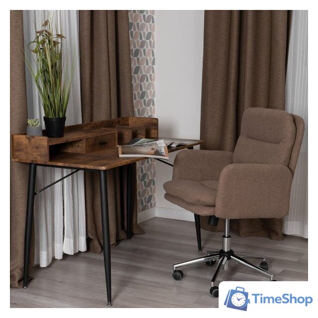 Офисное кресло TetChair Dover (хром/букле/коричневый) - Изображение №11 — Интернет-магазин Time-Shop