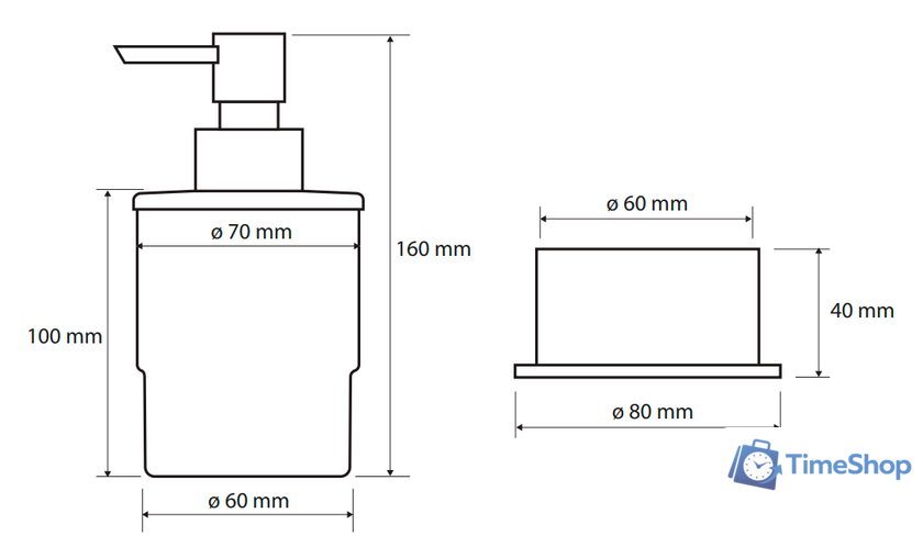 Дозатор для жидкого мыла Bemeta Omega 138109161 - Изображение №2 — Интернет-магазин Time-Shop