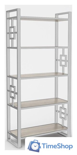 Стеллаж Hype Mebel Квадро 80x170 (белый/древесина белая) - Изображение №1 — Интернет-магазин Time-Shop