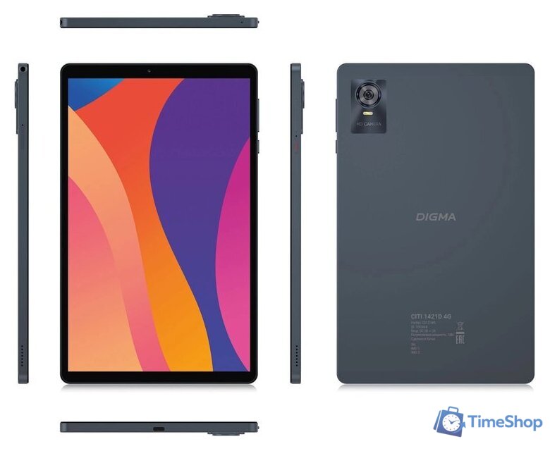 Планшет Digma Citi 1421D 4G 3GB/64GB (серый) - Изображение №15 — Интернет-магазин Time-Shop