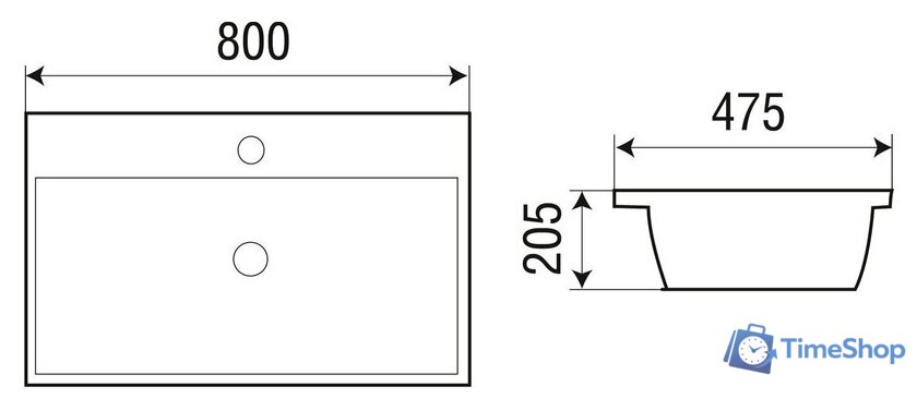 Умывальник WeltWasser Deilbach 7608-80 - Изображение №4 — Интернет-магазин Time-Shop