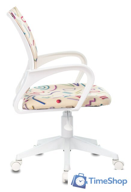 Компьютерное кресло Бюрократ Burokids 1W 1920820 (песочный Sticks 02/пластик белый) - Изображение №3 — Интернет-магазин Time-Shop