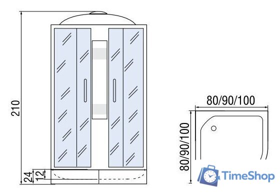 Душевая кабина Мономах 80/24 С МЗ - Изображение №10 — Интернет-магазин Time-Shop
