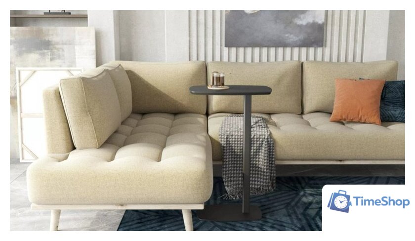 Приставной столик Калифорния мебель Дей (графит) - Изображение №2 — Интернет-магазин Time-Shop