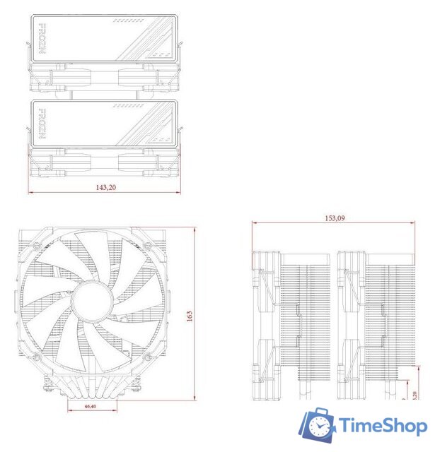 Кулер для процессора ID-Cooling Frozn A720 Black - Изображение №6 — Интернет-магазин Time-Shop