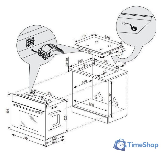 Электрический духовой шкаф Hansa BOES68460 - Изображение №2 — Интернет-магазин Time-Shop