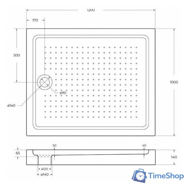 Душевой поддон BelBagno TRAY-BB-AH-120/100-15-W 120x100 - Изображение №7 — Интернет-магазин Time-Shop