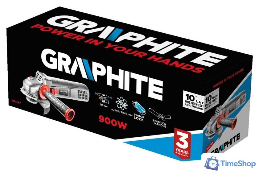 Угловая шлифмашина GRAPHITE 59G187 - Изображение №10 — Интернет-магазин Time-Shop