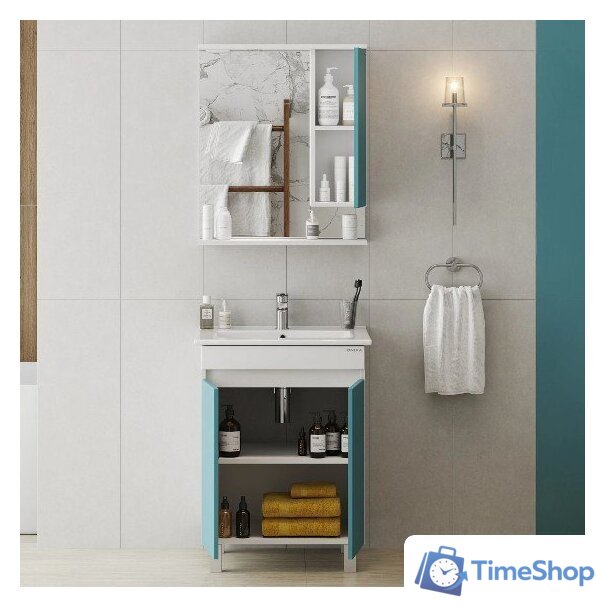  Onika Тумба под умывальник Марви 60 106153 (бирюзовый) - Изображение №8 — Интернет-магазин Time-Shop