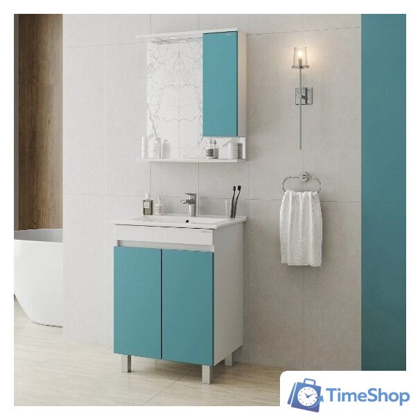  Onika Тумба под умывальник Марви 60 106153 (бирюзовый) - Изображение №9 — Интернет-магазин Time-Shop